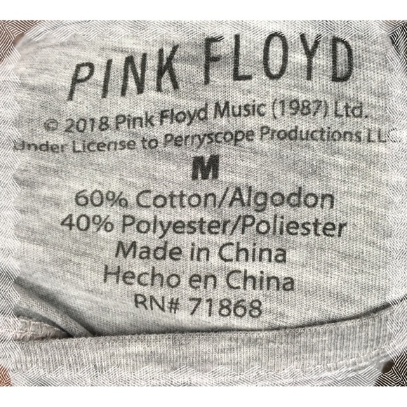 Pink Floyd | Logo Gray Graphic Short Sleeve Tee - Picture 5 of 5